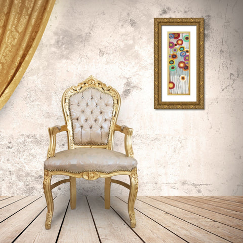 Fun Floral 3 Gold Ornate Wood Framed Art Print with Double Matting by Wyatt, Norman Jr.