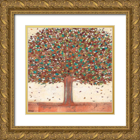 Copper Shimmer Tree Gold Ornate Wood Framed Art Print with Double Matting by Wyatt, Norman Jr.