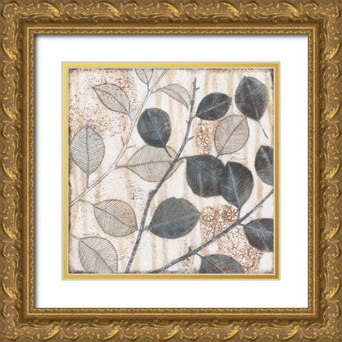 Elemental Leaves 1 Gold Ornate Wood Framed Art Print with Double Matting by Wyatt, Norman Jr.