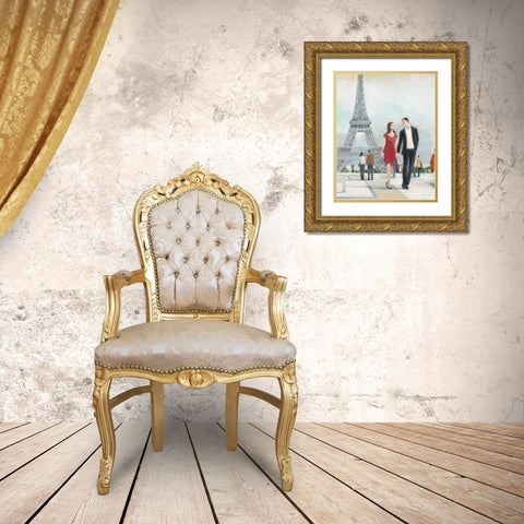 Paris Impressions 1 Gold Ornate Wood Framed Art Print with Double Matting by Wyatt, Norman Jr.