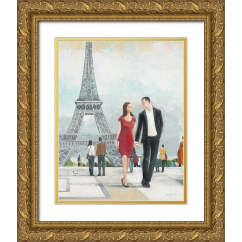 Paris Impressions 1 Gold Ornate Wood Framed Art Print with Double Matting by Wyatt, Norman Jr.