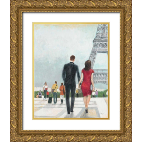Paris Impressions 2 Gold Ornate Wood Framed Art Print with Double Matting by Wyatt, Norman Jr.