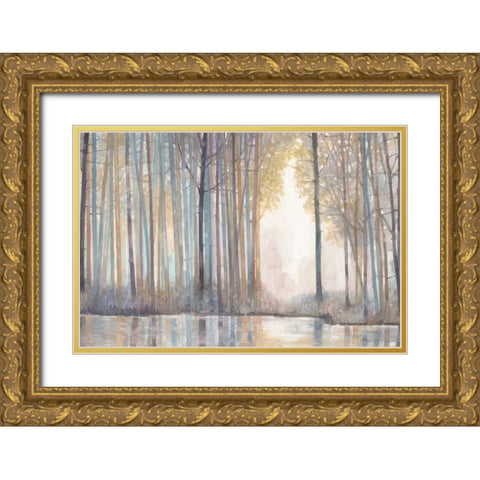 Forest Reflections  Gold Ornate Wood Framed Art Print with Double Matting by Wyatt, Norman Jr.