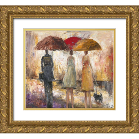 Spring Showers 1 Gold Ornate Wood Framed Art Print with Double Matting by Taylor, Marc