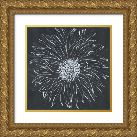 Chalk Bloom 1 Gold Ornate Wood Framed Art Print with Double Matting by Adams, Connor