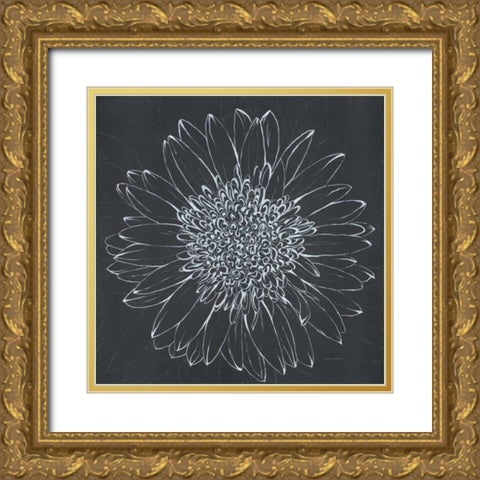 Chalk Bloom 2 Gold Ornate Wood Framed Art Print with Double Matting by Adams, Connor