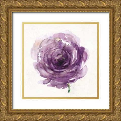 Watery Plum Bloom 2 Gold Ornate Wood Framed Art Print with Double Matting by Smith, Sandra