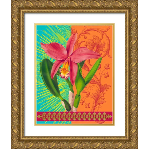 Radiant Orchid Gold Ornate Wood Framed Art Print with Double Matting by Robertson, Walter