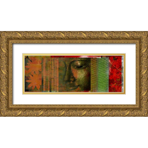 Buddha Story Gold Ornate Wood Framed Art Print with Double Matting by Robertson, Walter