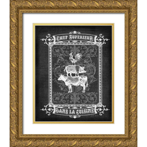 La Cuisine Gold Ornate Wood Framed Art Print with Double Matting by Robertson, Walter