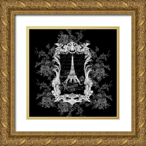 A View of Paris Gold Ornate Wood Framed Art Print with Double Matting by Robertson, Walter
