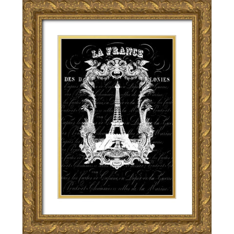La France Gold Ornate Wood Framed Art Print with Double Matting by Robertson, Walter
