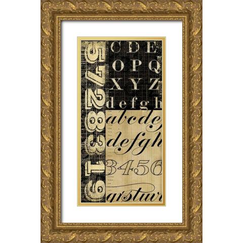Numbers Game 4 Gold Ornate Wood Framed Art Print with Double Matting by Robertson, Walter