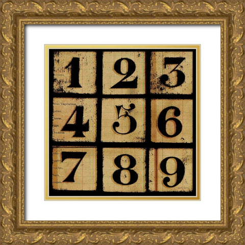 Take A Number 1 Gold Ornate Wood Framed Art Print with Double Matting by Robertson, Walter