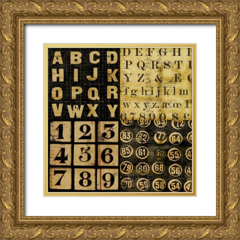 Take A Number 3 Gold Ornate Wood Framed Art Print with Double Matting by Robertson, Walter