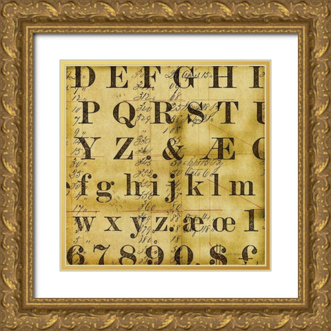 Letter Story 2 Gold Ornate Wood Framed Art Print with Double Matting by Robertson, Walter