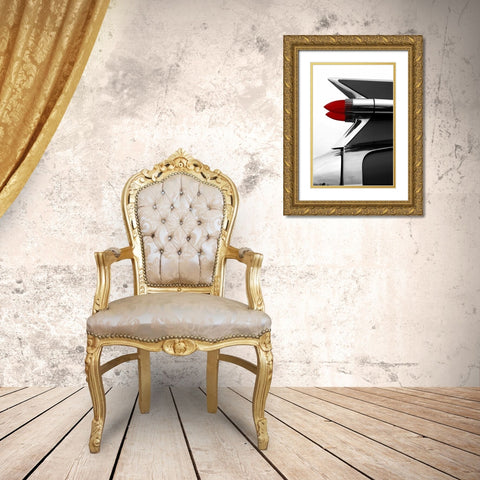 Charcoal Tailfin Gold Ornate Wood Framed Art Print with Double Matting by McCarthy, Matt