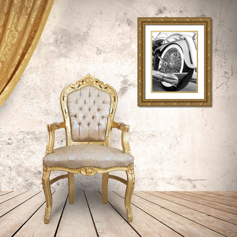 Rear Wheel Gold Ornate Wood Framed Art Print with Double Matting by McCarthy, Matt
