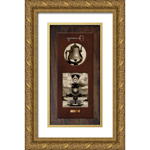 Steam Engine No.7 Gold Ornate Wood Framed Art Print with Double Matting by McCarthy, Matt