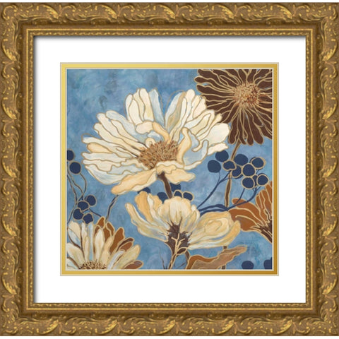 September Garden Gold Ornate Wood Framed Art Print with Double Matting by Sarah, Colleen