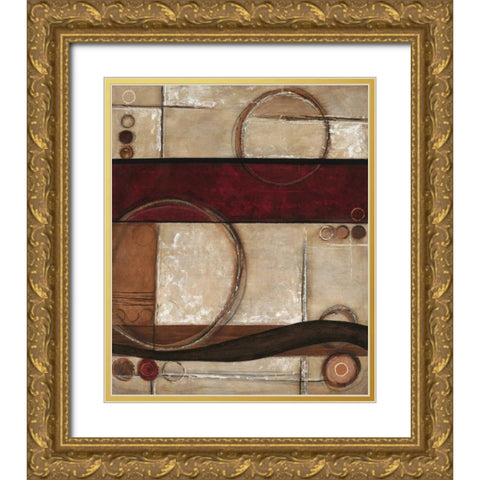 Circular Patterns 2 Gold Ornate Wood Framed Art Print with Double Matting by Dascher, Dennis