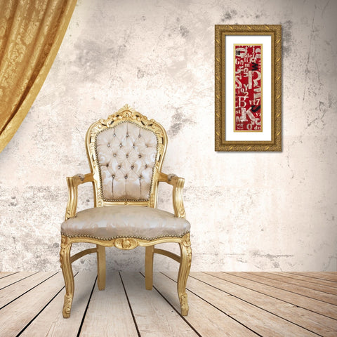 Word Savy 2 Gold Ornate Wood Framed Art Print with Double Matting by Dascher, Dennis