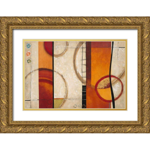 Moon Phases Gold Ornate Wood Framed Art Print with Double Matting by Dascher, Dennis