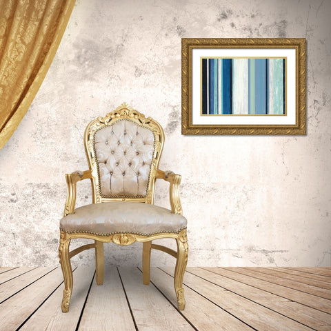 Coastal Line UP Gold Ornate Wood Framed Art Print with Double Matting by Dascher, Dennis