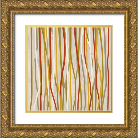 Linear Shift 1 Gold Ornate Wood Framed Art Print with Double Matting by Dascher, Dennis