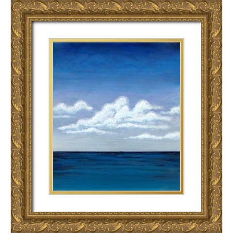 In the Clouds Gold Ornate Wood Framed Art Print with Double Matting by Dascher, Dennis
