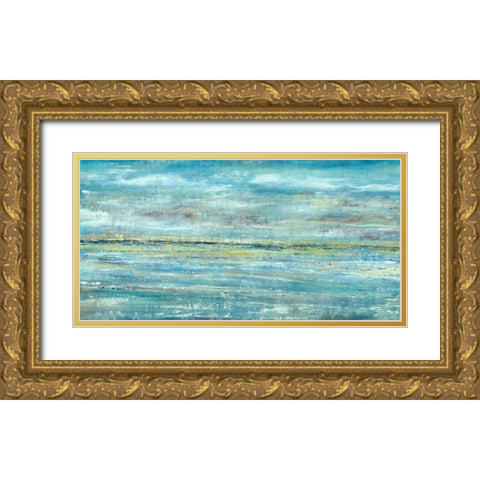 Oceanside Gold Ornate Wood Framed Art Print with Double Matting by Dascher, Dennis