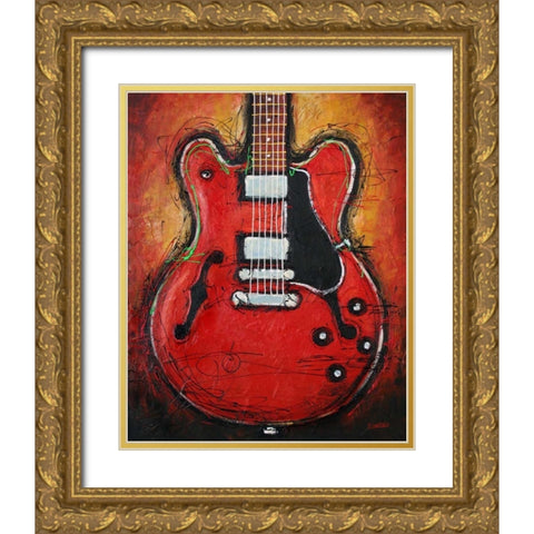 Blues King Gold Ornate Wood Framed Art Print with Double Matting by Langton, Bruce