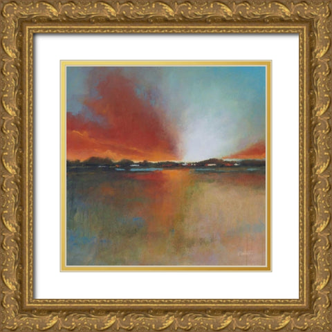 Plains Landscape 1 Gold Ornate Wood Framed Art Print with Double Matting by Langton, Bruce