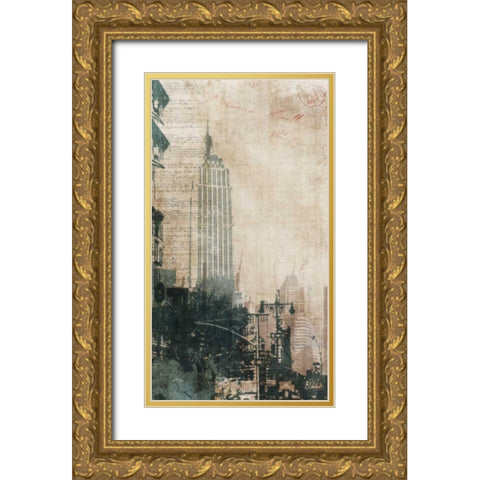NYC Cool 1 Gold Ornate Wood Framed Art Print with Double Matting by Roko, Ken