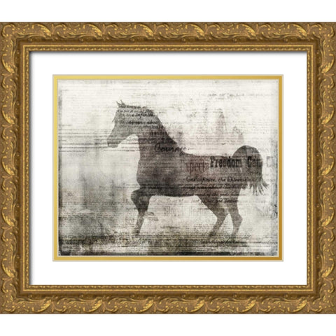 Freedom Gold Ornate Wood Framed Art Print with Double Matting by Roko, Ken