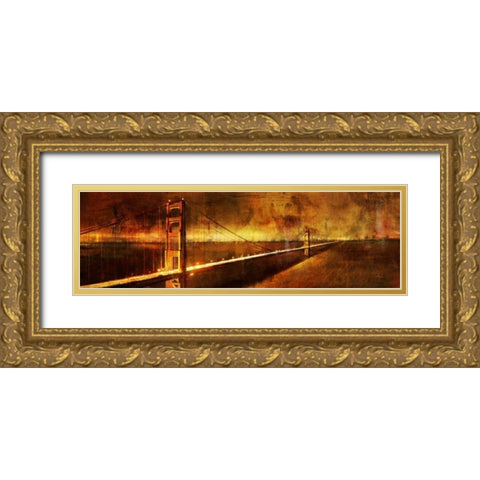 Over the Bay Gold Ornate Wood Framed Art Print with Double Matting by Roko, Ken