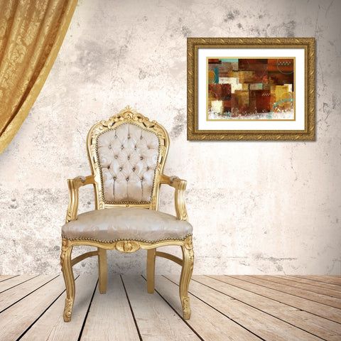 Earth Dance 2 Gold Ornate Wood Framed Art Print with Double Matting by Roko, Ken