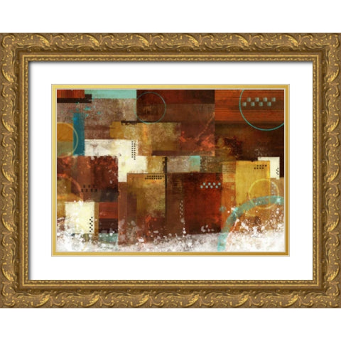 Earth Dance 2 Gold Ornate Wood Framed Art Print with Double Matting by Roko, Ken