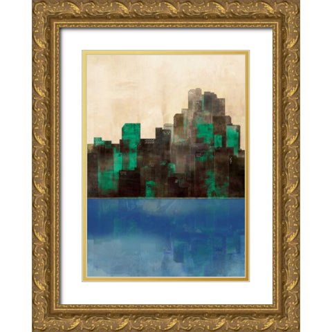 Monaco Lagoon 1  Gold Ornate Wood Framed Art Print with Double Matting by Roko, Ken
