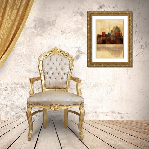 Golden Lagoon 1  Gold Ornate Wood Framed Art Print with Double Matting by Roko, Ken