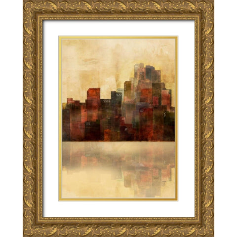 Golden Lagoon 1  Gold Ornate Wood Framed Art Print with Double Matting by Roko, Ken
