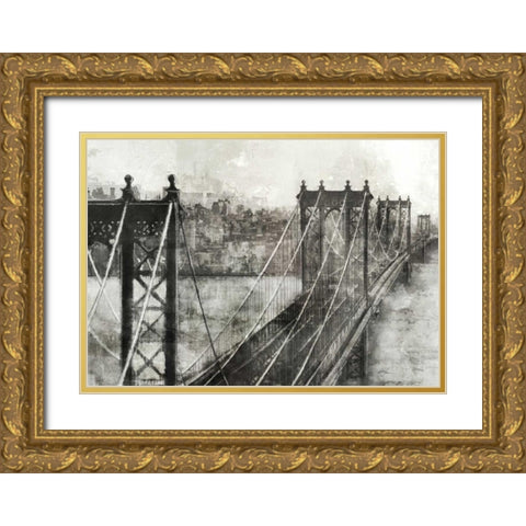 City Bridge 2 Gold Ornate Wood Framed Art Print with Double Matting by Roko, Ken