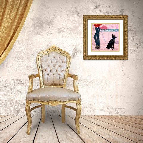Saturday Night Gold Ornate Wood Framed Art Print with Double Matting by Roko, Ken