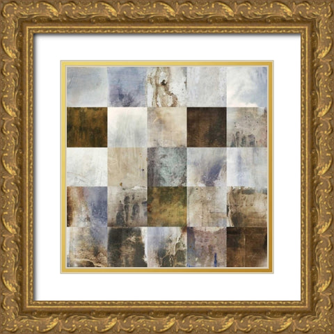 Marble Blocks 2 Gold Ornate Wood Framed Art Print with Double Matting by Roko, Ken