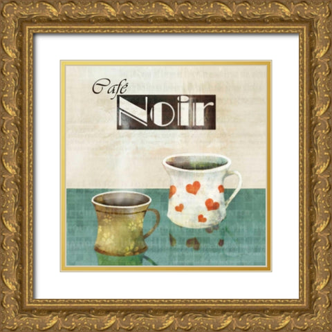 Black Coffee Break Gold Ornate Wood Framed Art Print with Double Matting by Roko, Ken