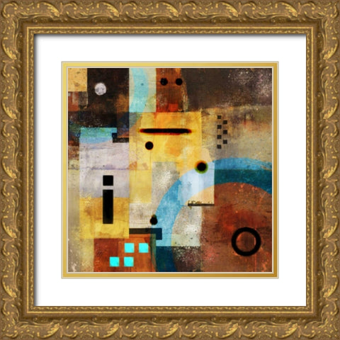 Village Story 1 Gold Ornate Wood Framed Art Print with Double Matting by Roko, Ken