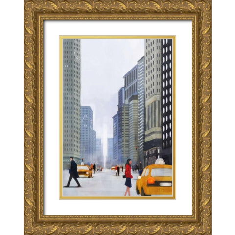 Jaywalk 2 Gold Ornate Wood Framed Art Print with Double Matting by Roko, Ken