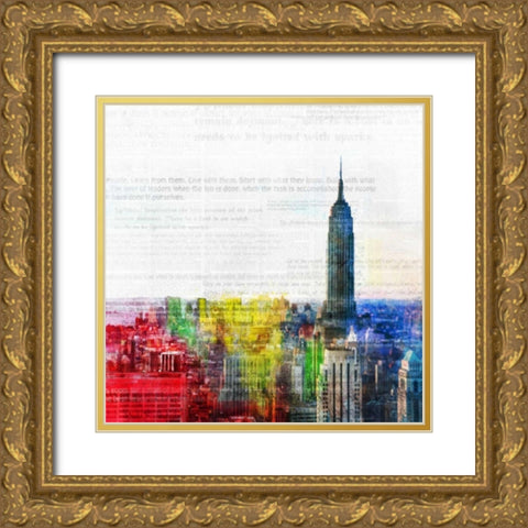 Colorful City 1 Gold Ornate Wood Framed Art Print with Double Matting by Roko, Ken