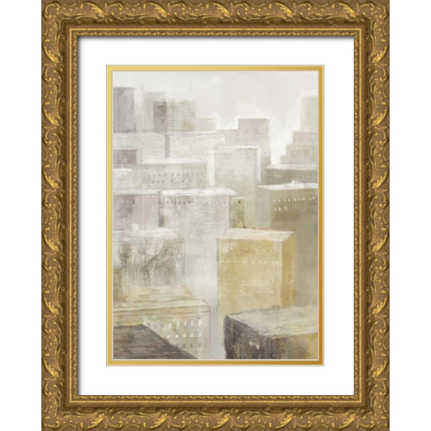 City Fog 2 Gold Ornate Wood Framed Art Print with Double Matting by Roko, Ken