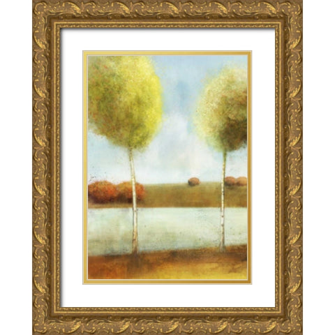 River Way 1 Gold Ornate Wood Framed Art Print with Double Matting by Roko, Ken